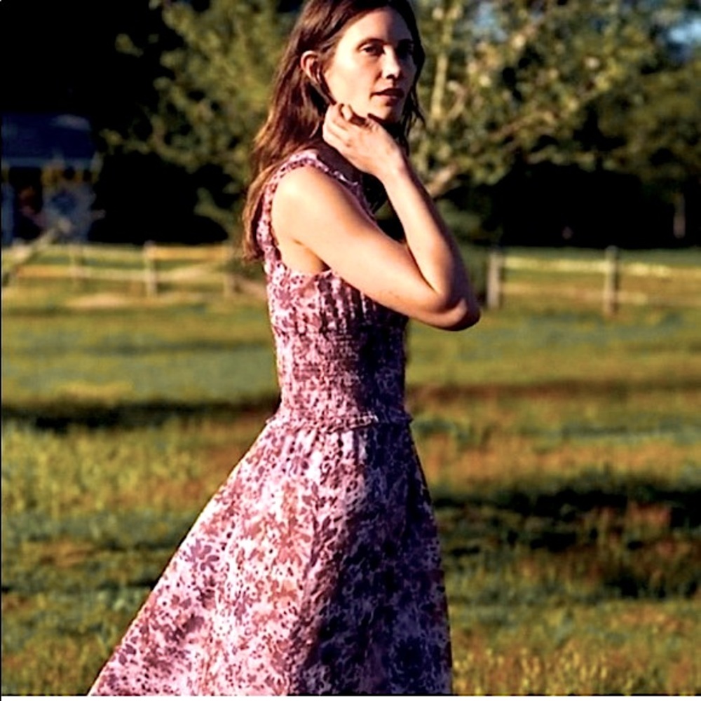 Banana Republic Smocked Floral Maxi Dress